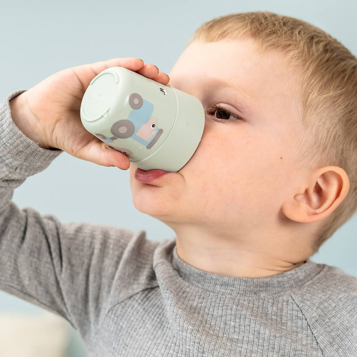 Set Vajilla con Ventosa Tiny Farm color Verde