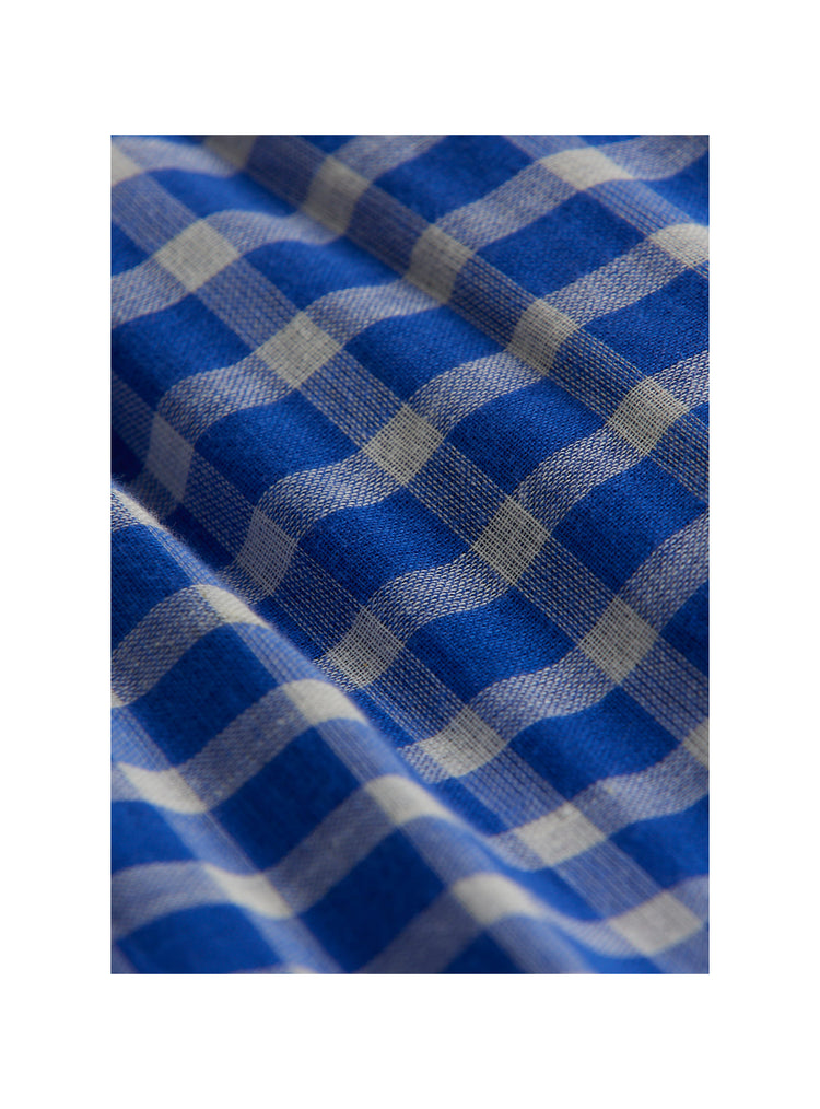 Camisa cuadros azul con lazo Arsène et les Pipelettes