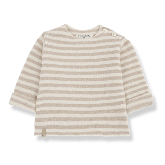 SUDADERA DE BEBÉ NEWBORN SACHA BEIGE – 1+ MORE IN THE FAMILY