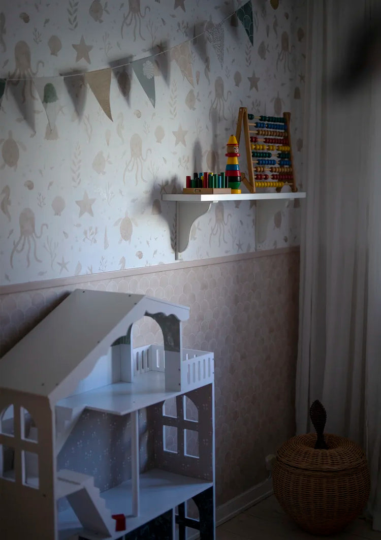 PAPEL PINTADO OCEAN BLUE CORAL