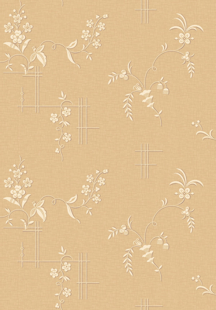 PAPEL PINTADO RETRO FLORAL YELLOW