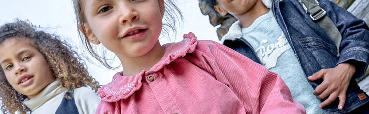 Vestido Minnie terciopelo rosa "New Barn"bebé | Kidslabco