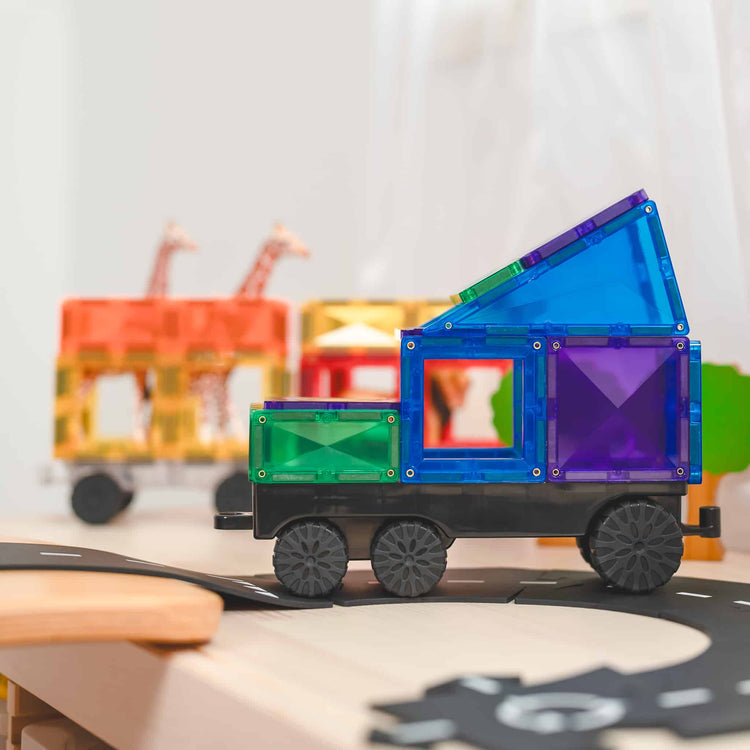 JUEGO CONSTRUCCIÓN MAGNÉTICO RAINBOW TRANSPORT 50 PIEZAS - CONNETIX