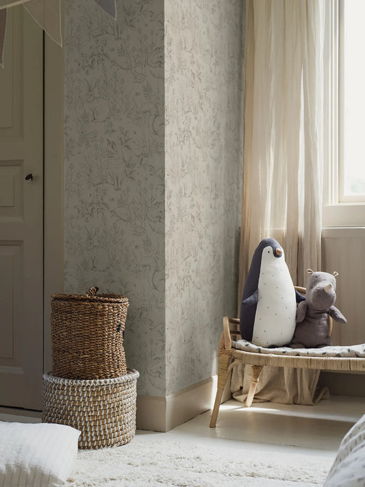 PAPEL PINTADO FOREST FRIENDS BEIGE