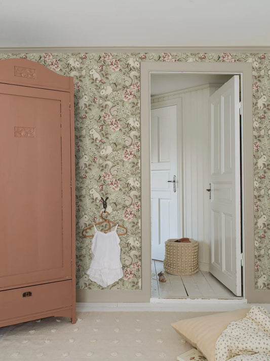 PAPEL PINTADO BOSQUE MÁGICO VERDE