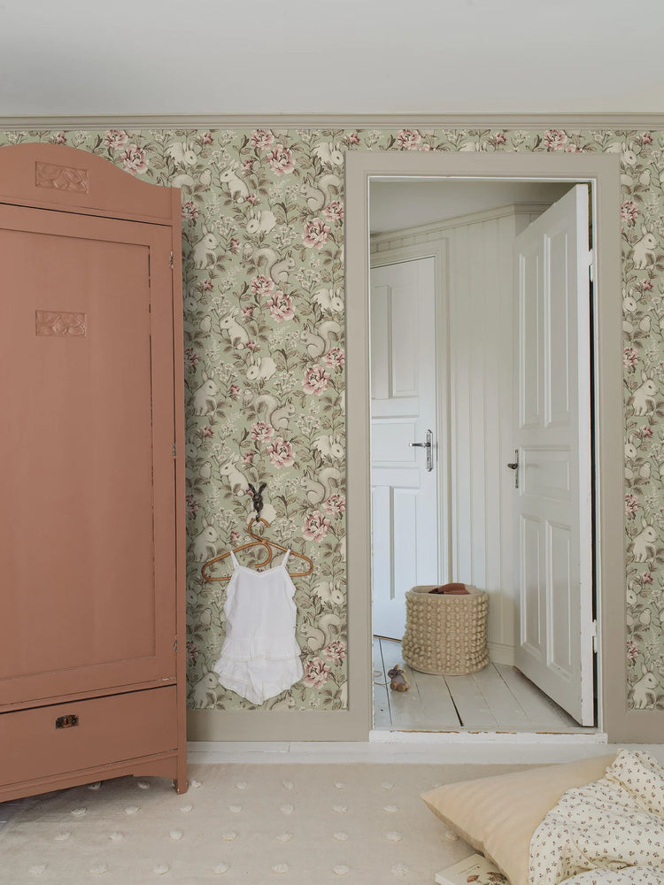 PAPEL PINTADO BOSQUE MÁGICO VERDE