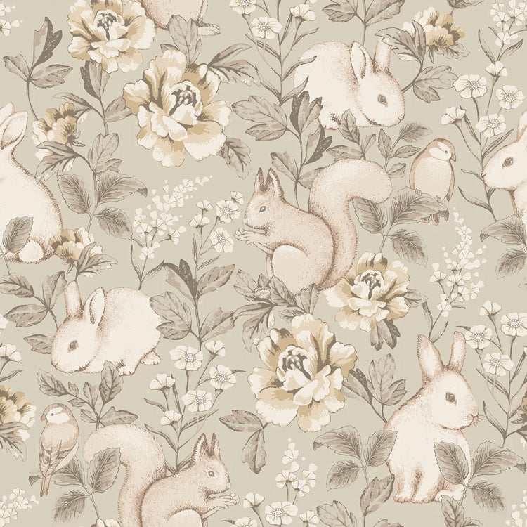 PAPEL PINTADO BOSQUE MÁGICO BEIGE