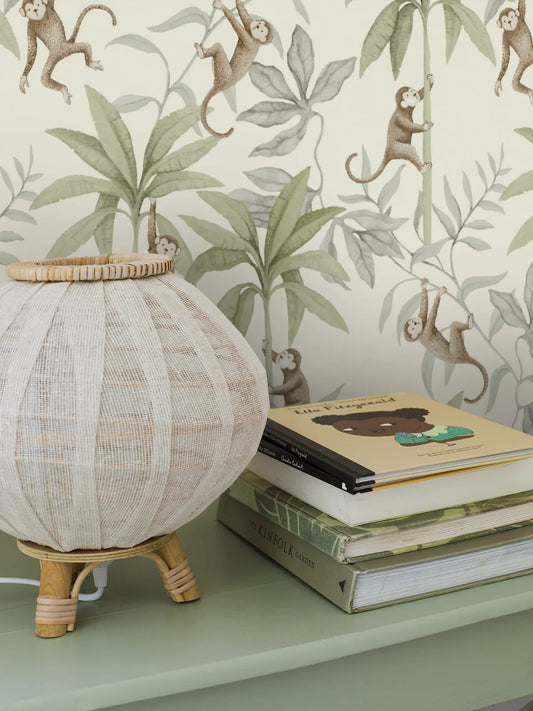 PAPEL PINTADO AMIGOS DE LA JUNGLA/ BLANCO