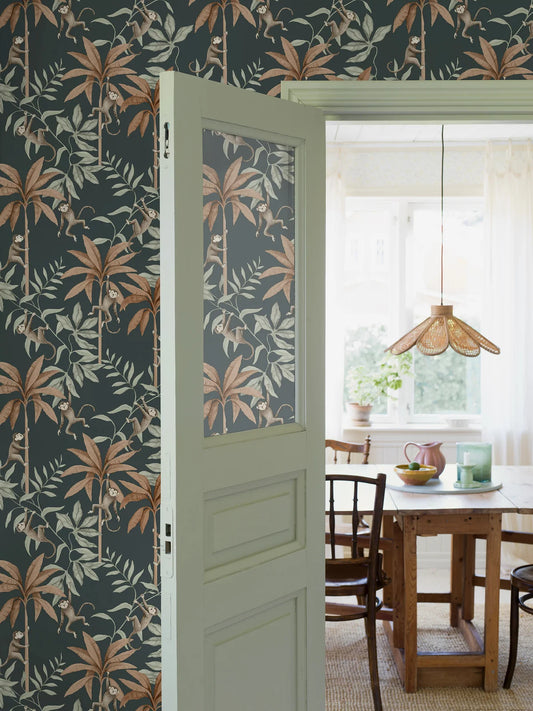 PAPEL PINTADO AMIGOS DE LA JUNGLA/ AZUL