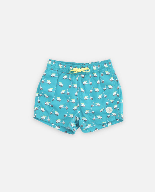 Bañador Short Niño Estampado Motos