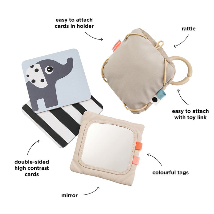 Porta Tarjetas con Espejo Deer Friends color Arena