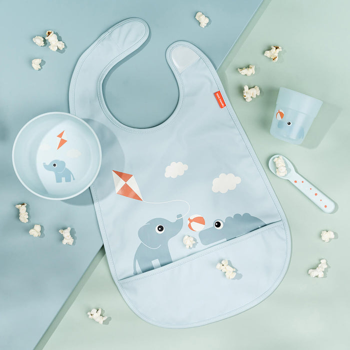 Babero con Velcro Playground color Azul