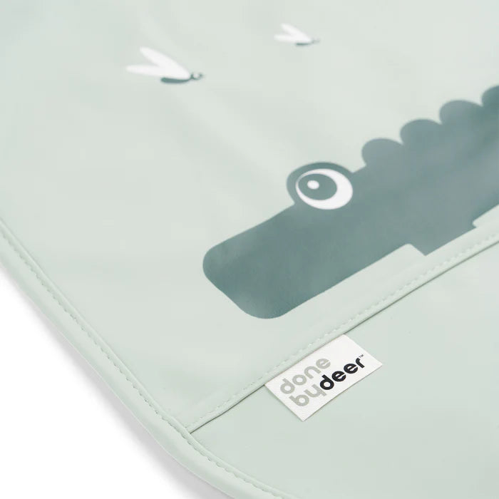 Pack de 2 Baberos con Velcro Croco Verde