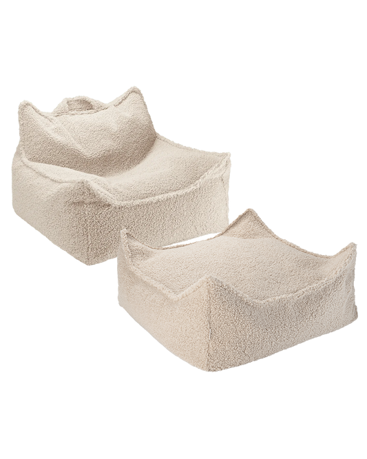Set biscuit Beanbag Chair and Ottoman