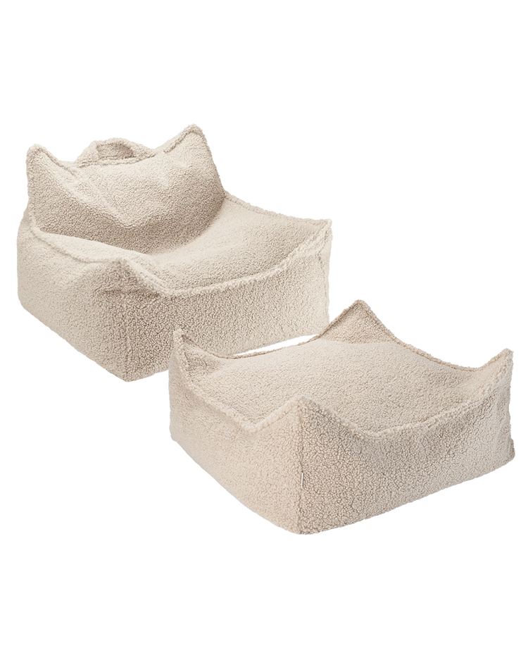 Set biscuit Beanbag Chair and Ottoman