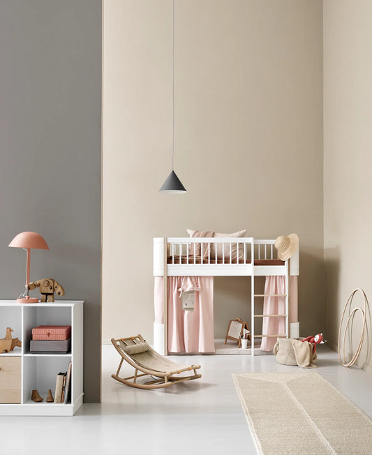 CURTAIN FOR WOOD MINI + LOW LOFT BED, ROSE