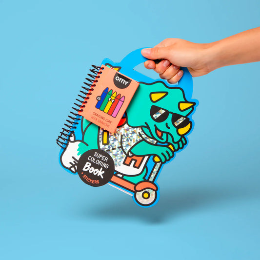 Super Coloring & Stickers Book - Dino