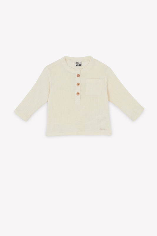 Camisa lima ecru bebé