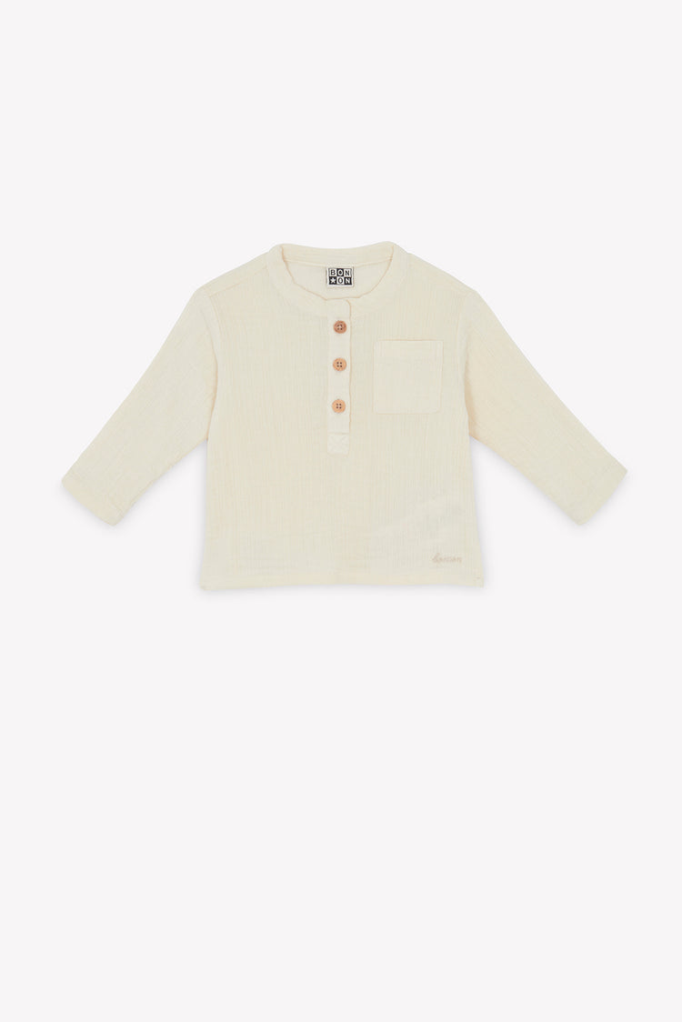 Camisa lima ecru bebé