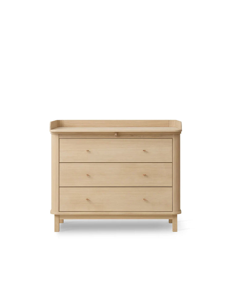 CÓMODA PARA NIÑOS DE MADERA 3 CAJONES, ROBLE