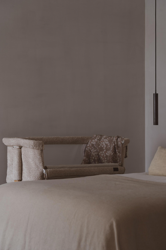 Co-sleeper Side by Side Naturel Bouclé - Beige