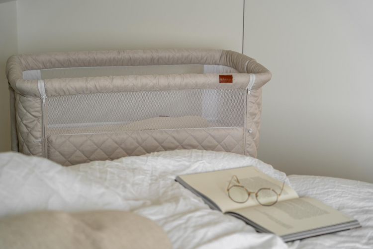 Co-sleeper Side by Side Naturel Acolchado - Arcilla