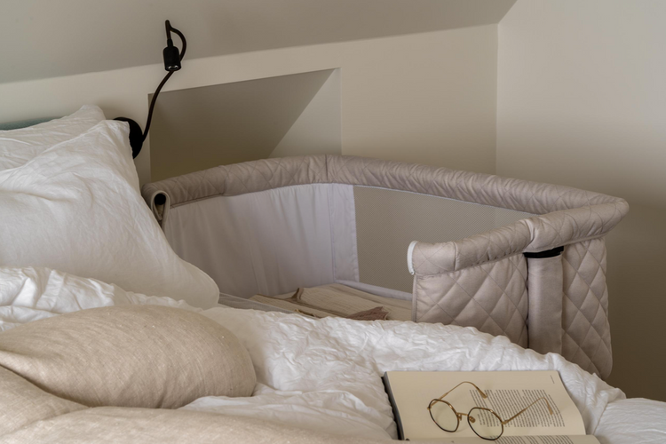 Co-sleeper Side by Side Naturel Acolchado - Arcilla