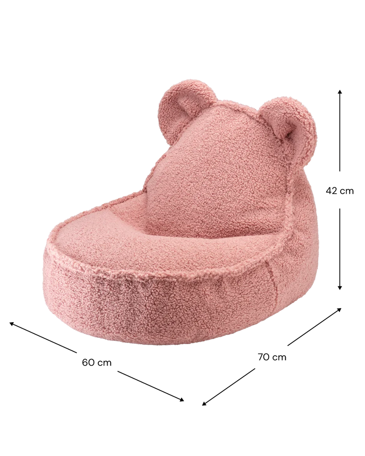 Guava Bear Beanbag and Ottoman Set