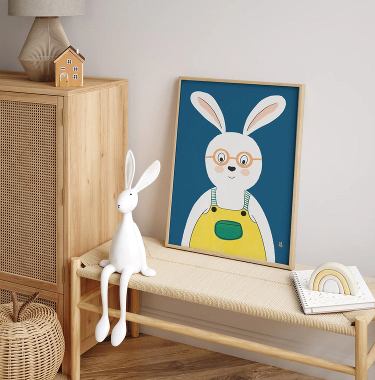 Lámina Decorativa Mi Amigo Conejo por Margaux Levaufre