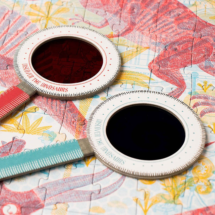 Puzzle & Glasses - Discover The Dinosaurs