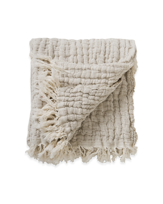 MANTA MELLOW ALGODÓN Y LINO NATURAL