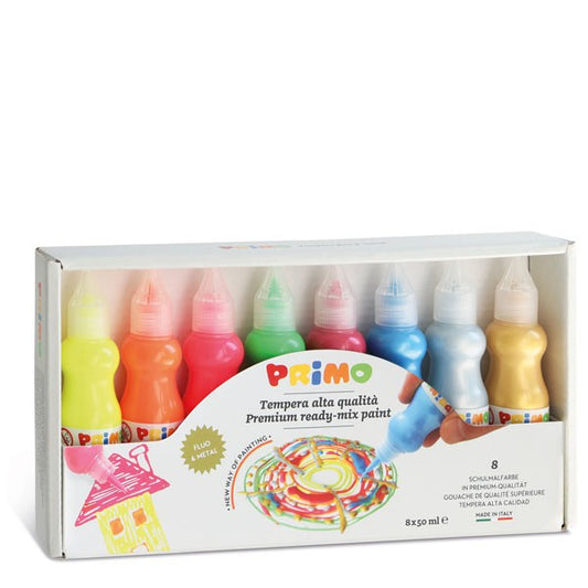 PRIMO- Set de temperas - 8 colores en kidslabcompany