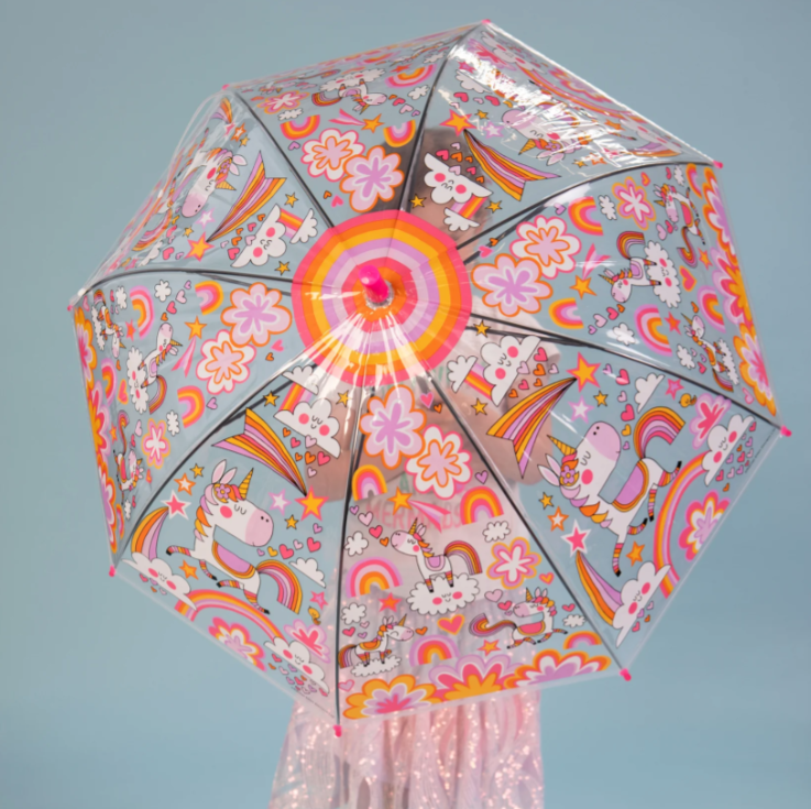 Paraguas Transparente Unicorns & Rainbows