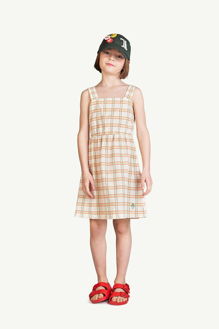 VESTIDO WHITE SQUARES BADGER THE ANIMALS OBSERVATORY