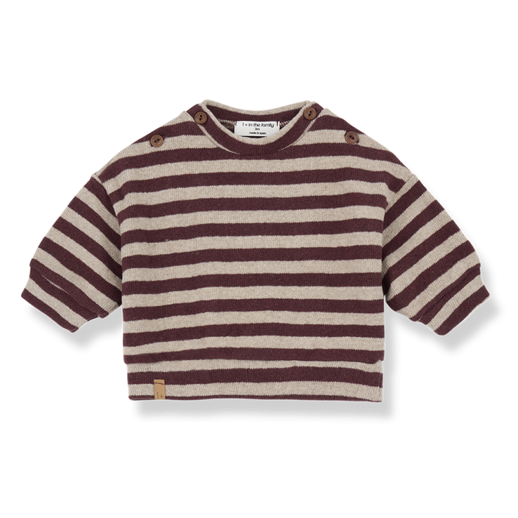 SUDADERA DIRK COLOR MELANZANA 1+ IN THE FAMILY