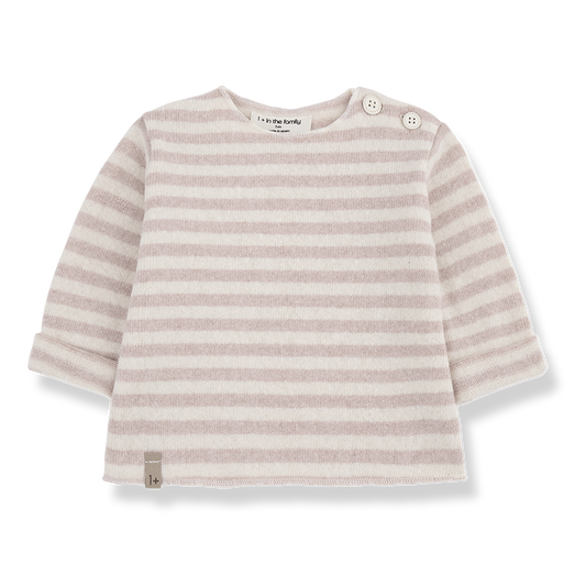 SUDADERA DE BEBÉ NEWBORN SACHA NUDE – 1+ MORE IN THE FAMILY