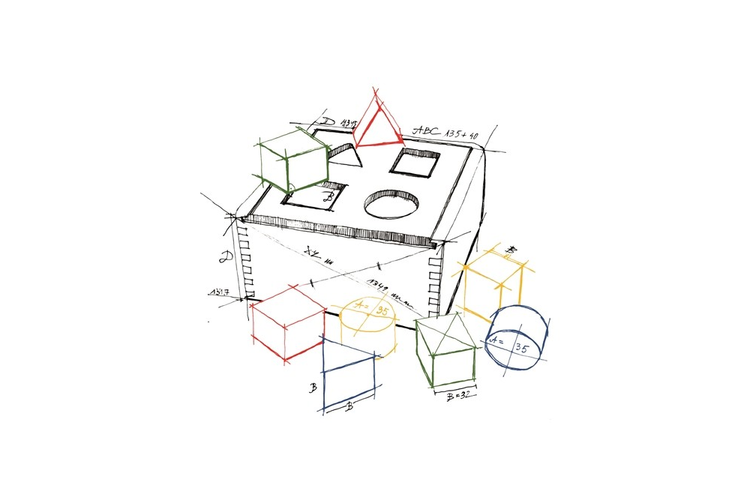 CAJA CLASIFICADORA DE FORMAS ARCOIRIS