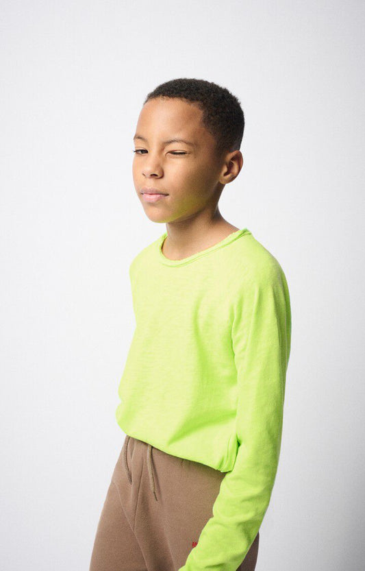 Camiseta amarillo fluor manga larga