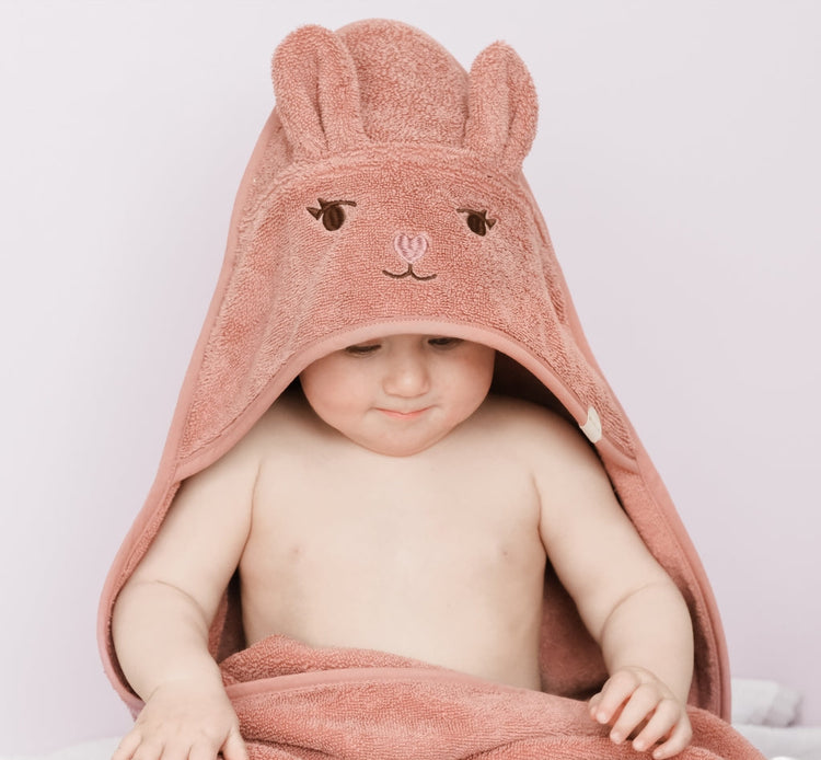 Toalla de Algodón con Capucha Conejo