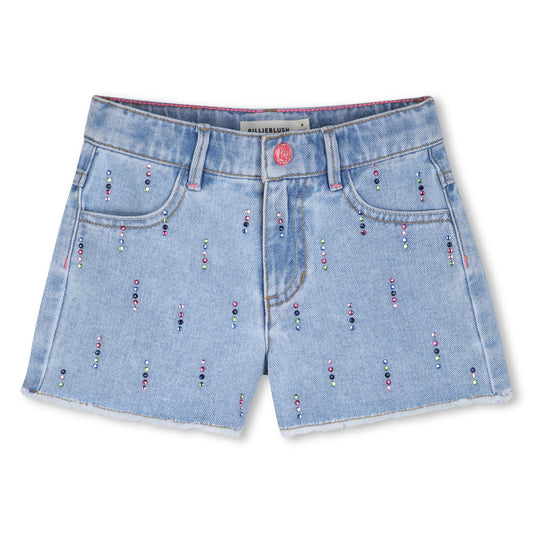 Short vaquero con brillos