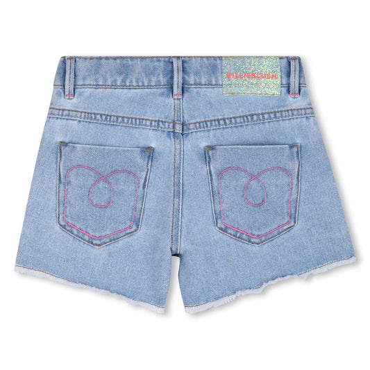 Short vaquero con brillos