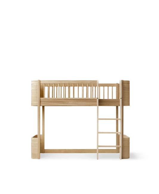 WOOD MINI + LOW LOFT BED, OAK