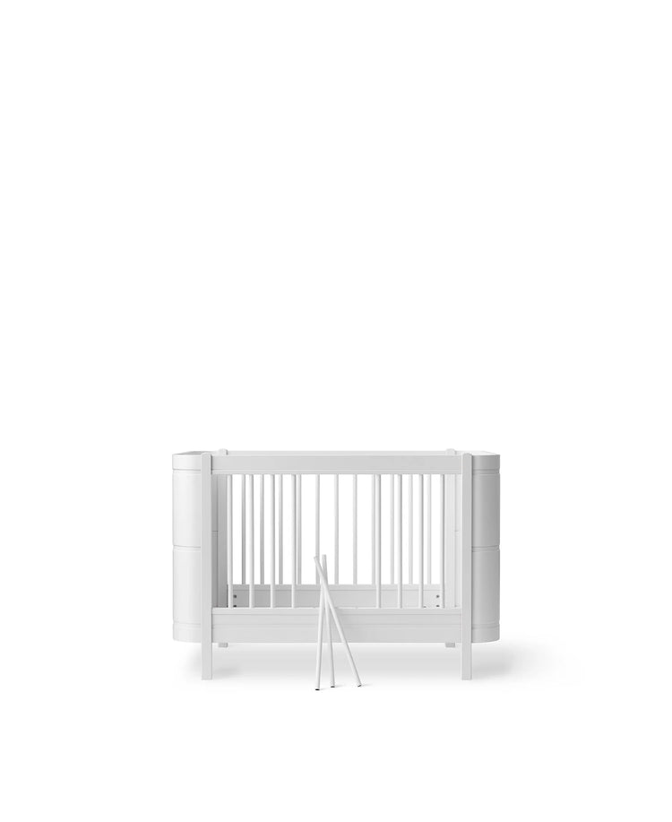 WOOD MINI + COT BED EXCL. JUNIOR KIT, WHITE