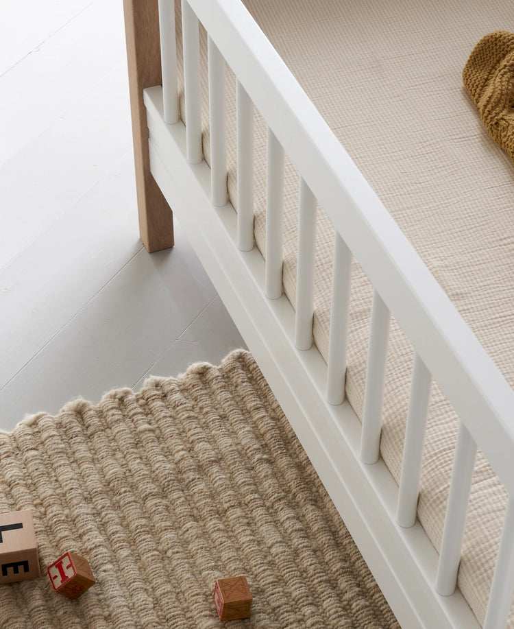 WOOD MINI + JUNIOR BED WHITE/OAK