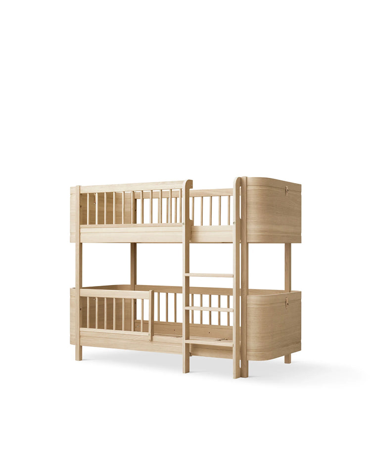 WOOD MINI + LOW BUNK BED, OAK