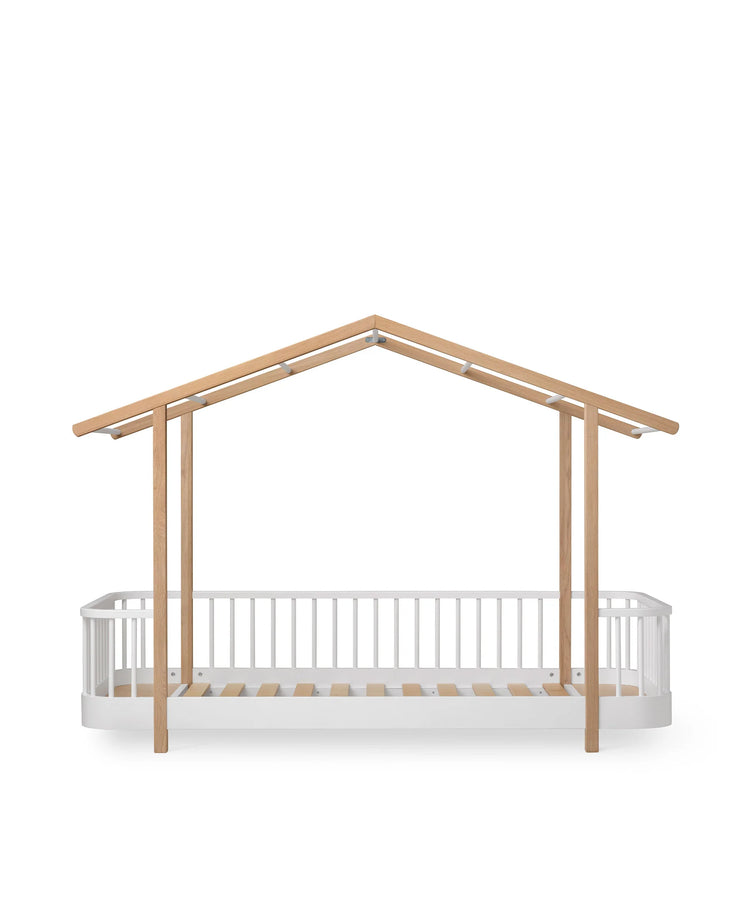 WOOD ORIGINAL HOUSE BED, WHITE/OAK