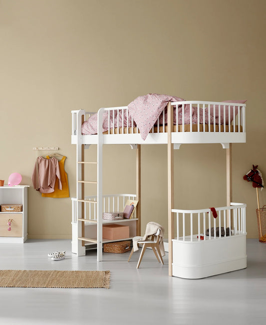 WOOD ORIGINAL LOFT BED, WHITE /OAK