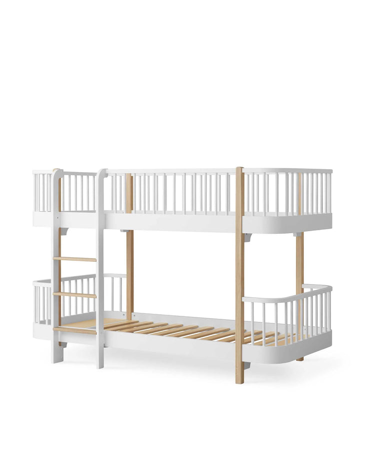 WOOD ORIGINAL LOW BUNK BED, WHITE /OAK