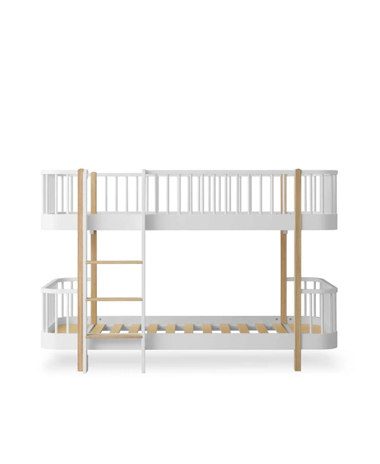 WOOD ORIGINAL LOW BUNK BED, WHITE /OAK