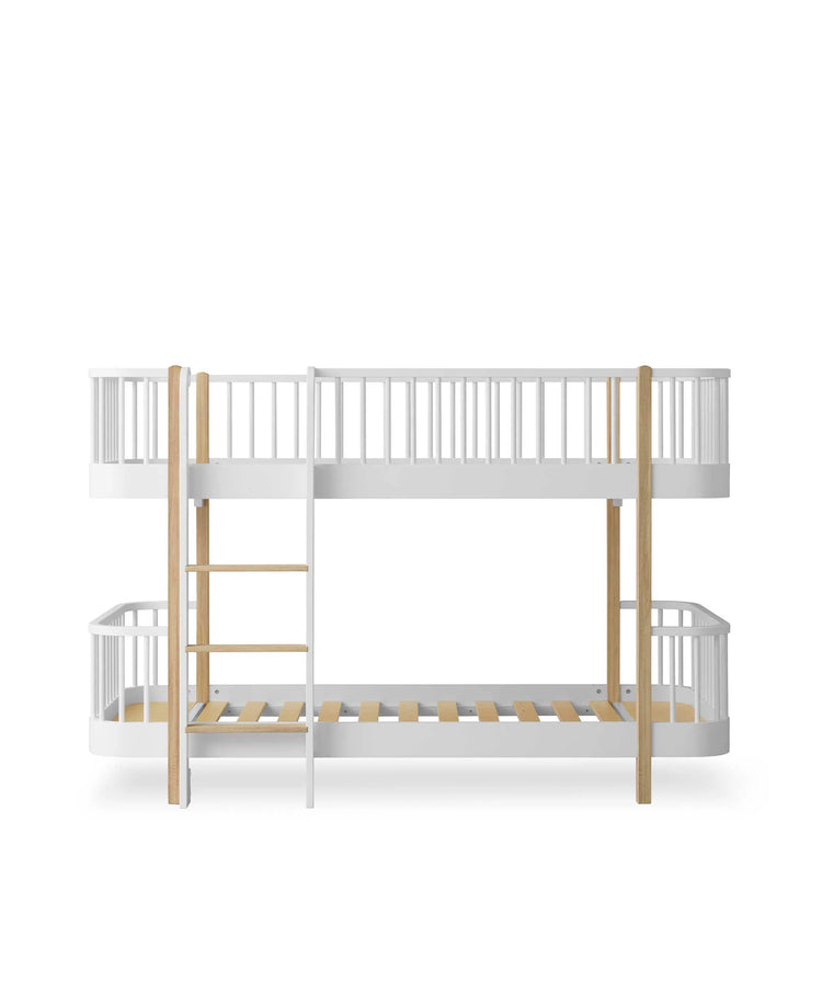 WOOD ORIGINAL LOW BUNK BED, WHITE /OAK